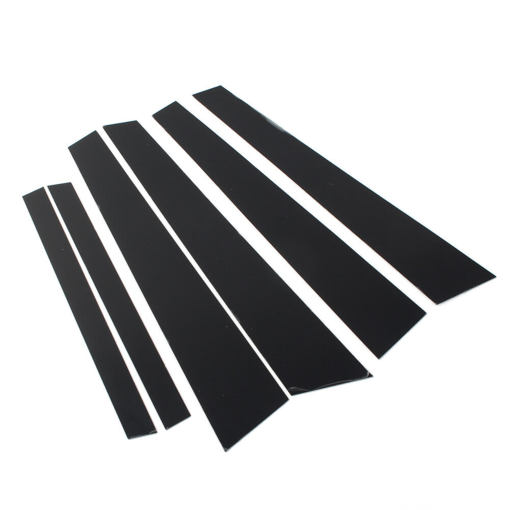6x Window Pillar Posts Decoration Cover Door Trims Fit for BMW 5 Series E60 2004-10