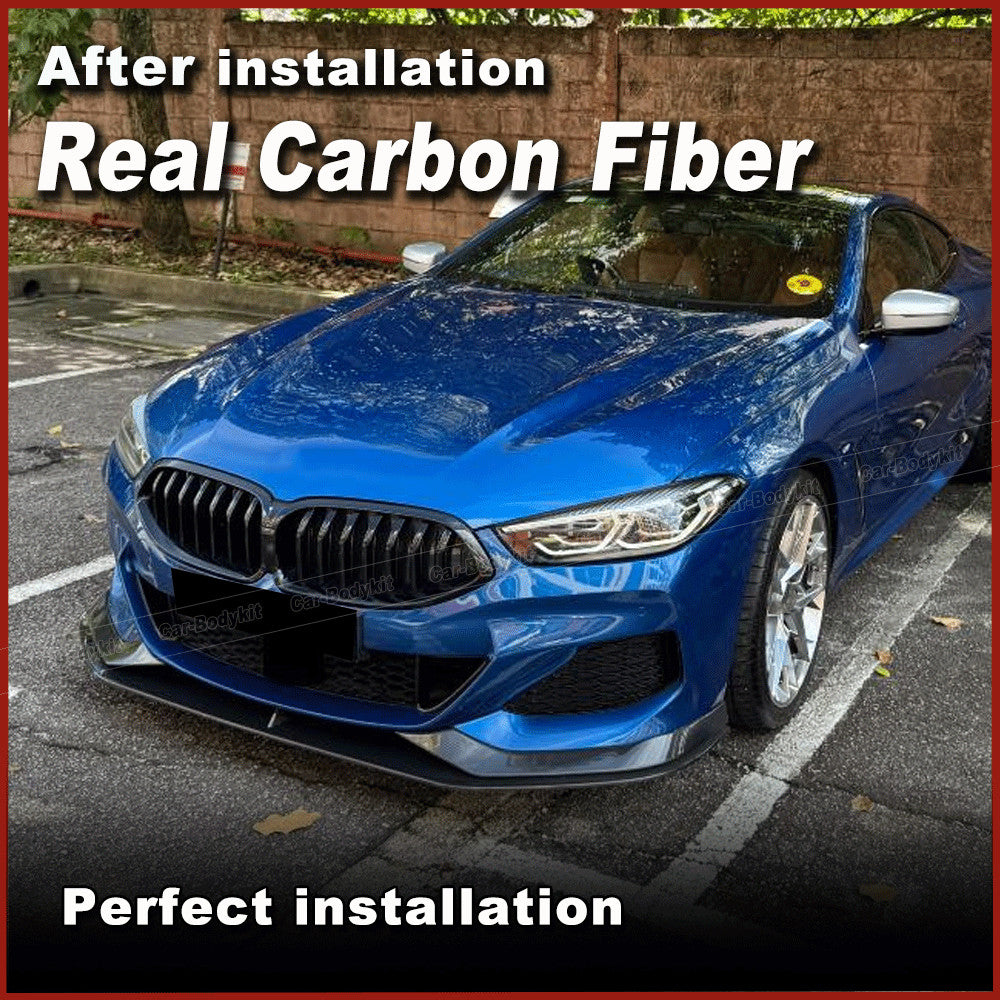 for BMW 8 Series G14 G15 G16 18-23 REAL Carbon Front Bumper Spoiler Lip Splitter