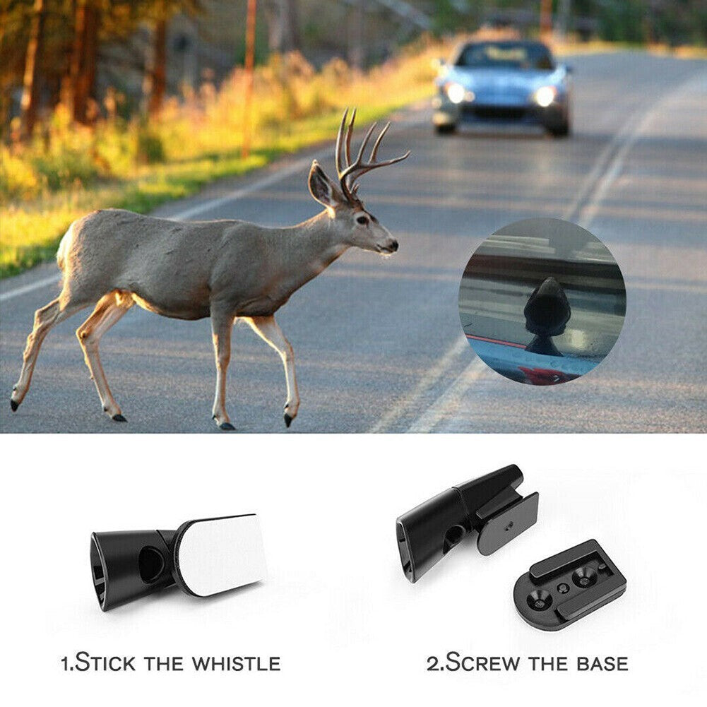 4X Ultrasonic Car Deer Whistle Animal Repeller Auto Safety Fits All Vehicles Q