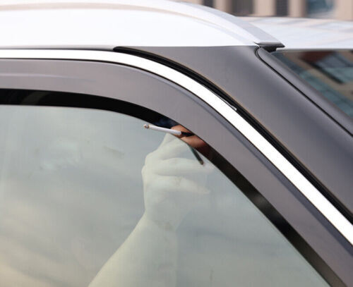 Window Visor Sun Rain Guard Vent Shade Steel for Toyota Highlander Black 2020-23