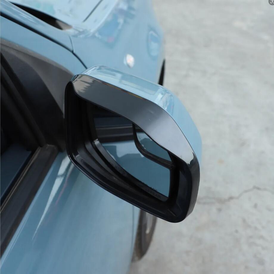 For 2022-2024 Maverick Gloss Black Look Side Mirror Rain Eyebrow Cover Trim v