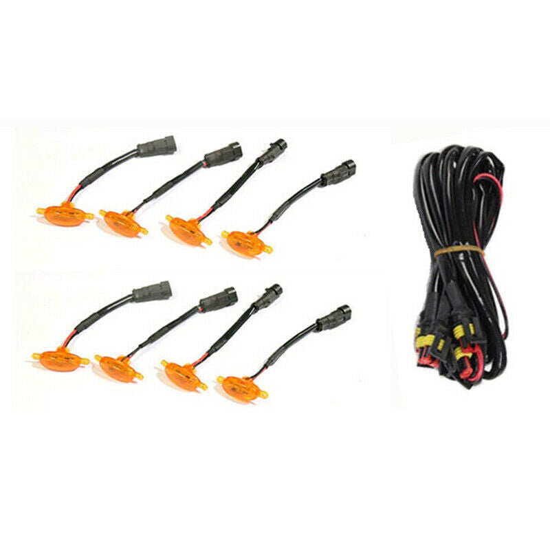 8P for VW Atlas 2017-2024 yellow Style Front Grill LED Marker Light Kit