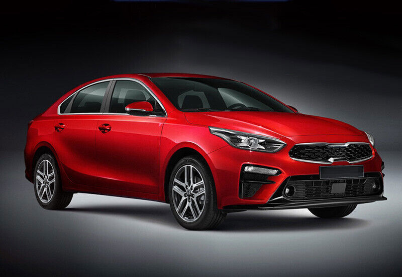 for Kia Forte K3 2019-21 Carbon Fiber Exterior Front Fog Light Lamp Ring Trim 2X