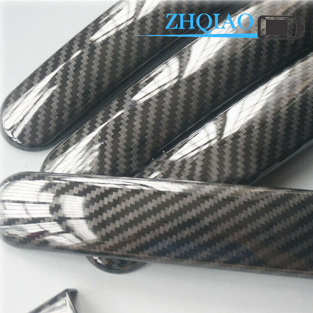 Carbon Fiber Side Door Handle Covers Trim Fit POLO 10-14