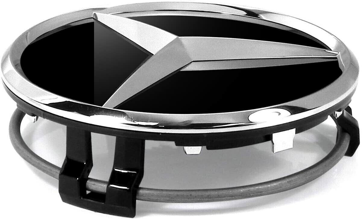 4-piece set of 75mm black and silver wheel center caps for all new AMG models.