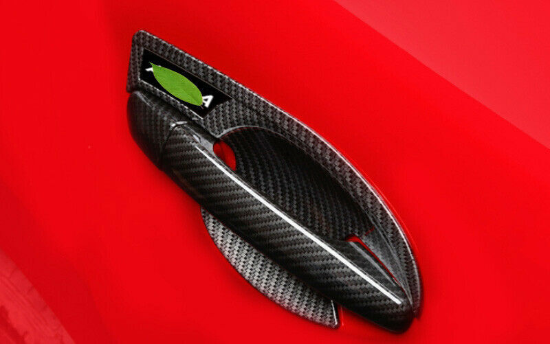 for Mazda 6 Atenza 2017-2019 Carbon Fiber Look Outside Door Bowl Cover Trims