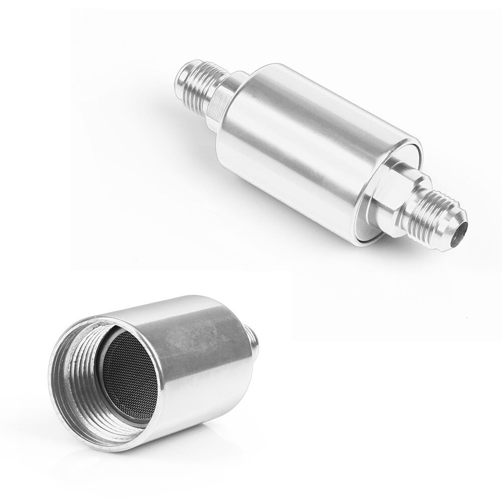 Car Flow Performance for Mini Oil Fuel Filter Inline With 100 Micron Element Silver Q