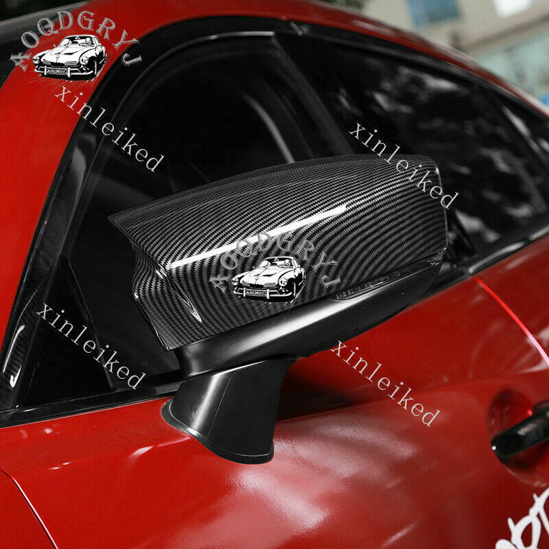 Carbon fiber textured for Mazda 3 Axela 17-2018 Side Mirror Cover Rear-view Caps