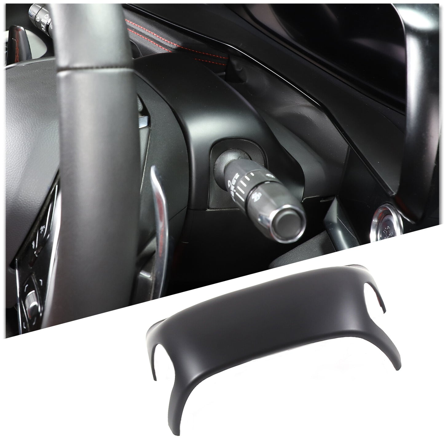ABS smoked taillights Len rear light hood decoration suitable for Corvette C8 20-24- v