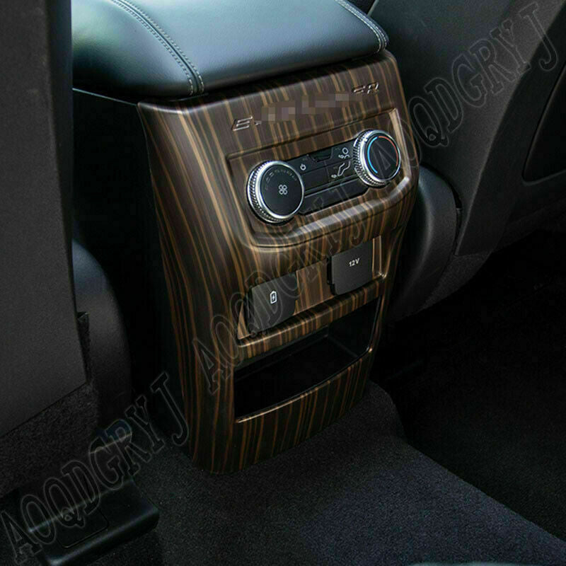for Ford Explorer 2020-2022 Wood Grain ABS Rear Air Outlet Vent Panel Cover Trim