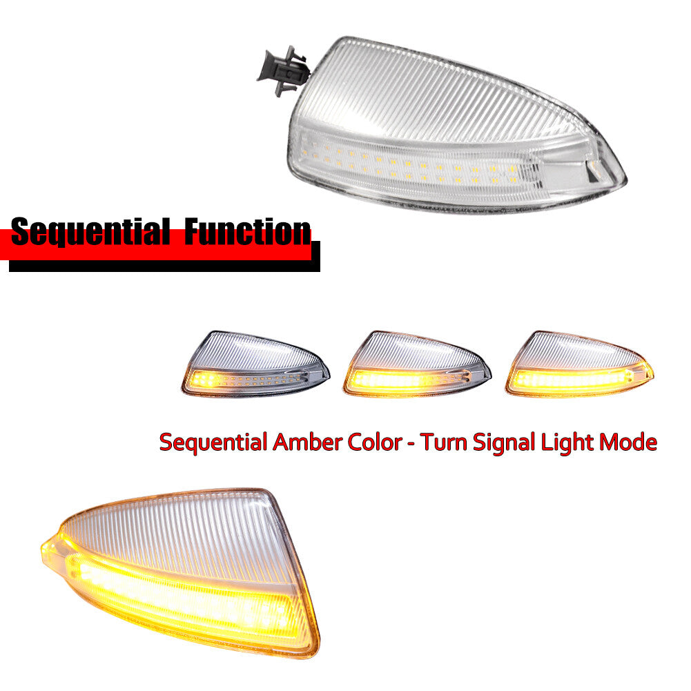 Suitable for W164 ML350 ML450 ML500 Transparent side mirror light signal flashing light pair - v
