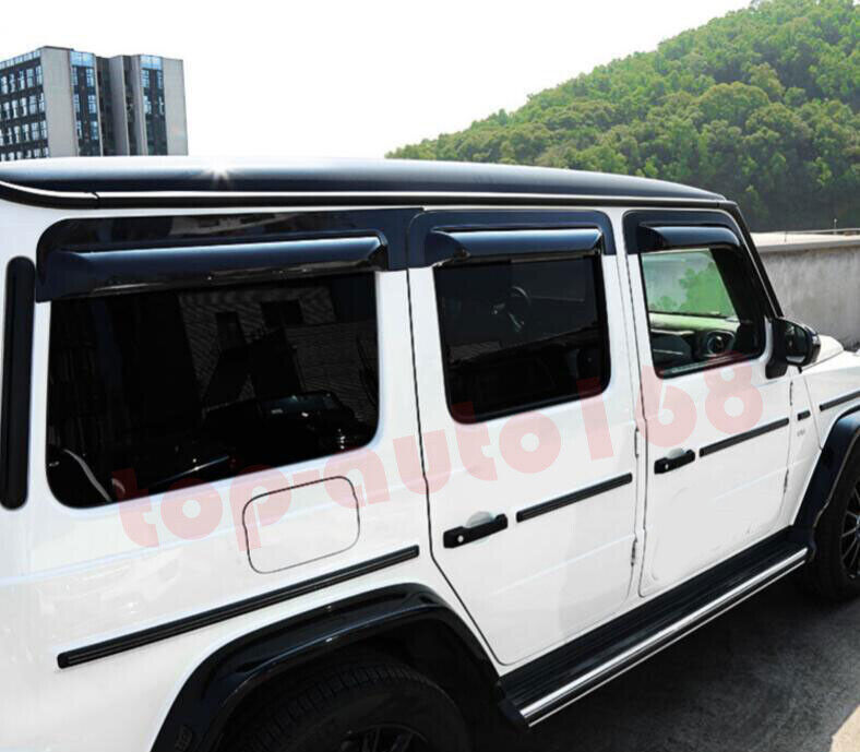 for Benz G-Class 2019-24 Black Window Wind Visors Sun Rain Guard Vent Deflectors