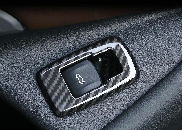 for BMW 5 Series 2018-2022 Carbon Fiber ABS Tailgate Cover Trim Rear Door Button