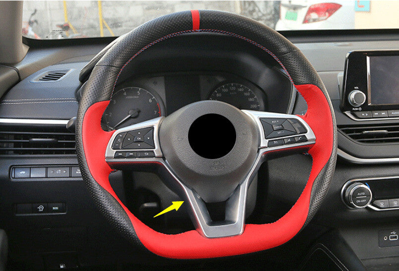 Steering Wheel U Type Cover Trim 1X for Nissan Altima Teana 2019-22 Matte Silver