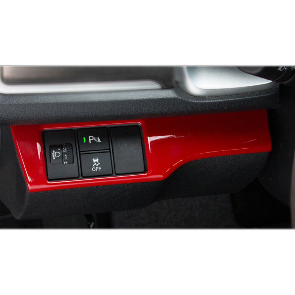 Headlight Button Frame Cover Trim 1PCS for Honda for Civic 10th 2016-2021 Bright Red