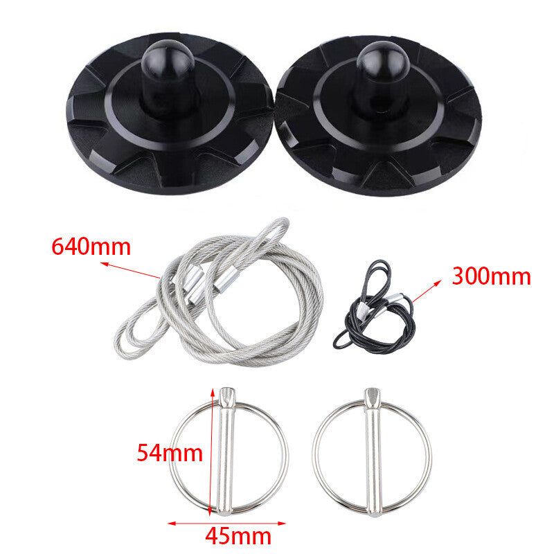 Black Hardware Bonnet Racing Hood Pin Lock Appearance Kit Universal Aluminum