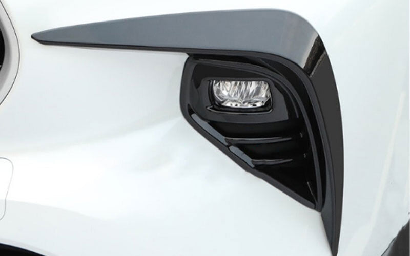 for Toyota Highlander Exterior Front Fog Light Strip Trim 2020-22 Glossy Black
