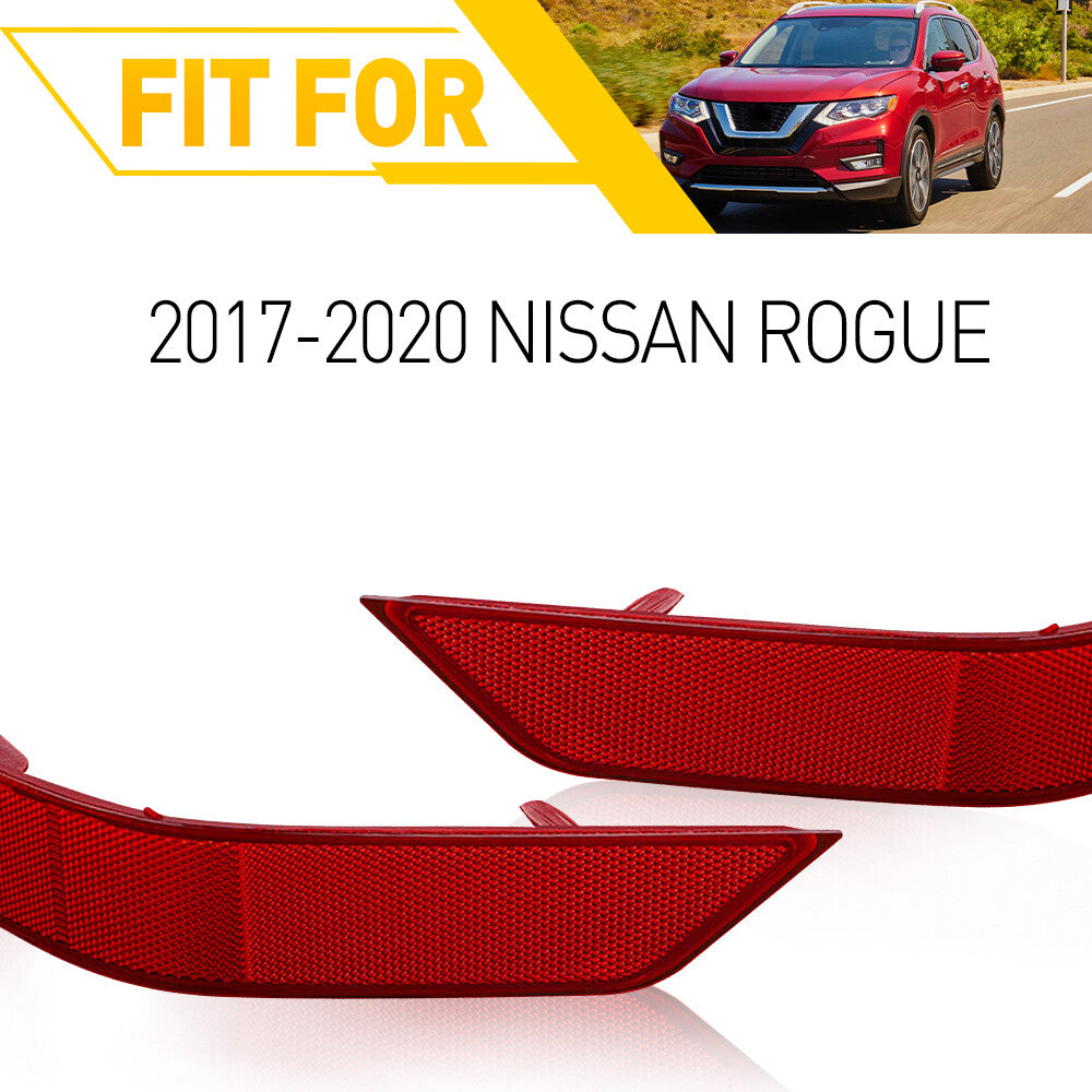 For 2017 2019 2020 for Rogue Rear Bumper Reflector Light Protector Left + Right - v