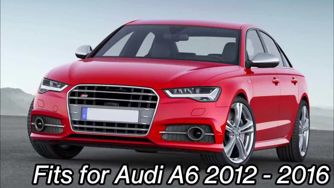 Glossy black rearview mirror covers for Audi for A6,C7, S6, RS6 with Lane Assist. Q