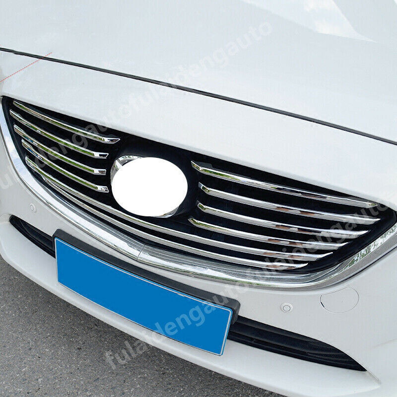 for Mazda 6 Atenza 2017-2018 Glossy Chrome Front Center Mesh Grille Strip Trims