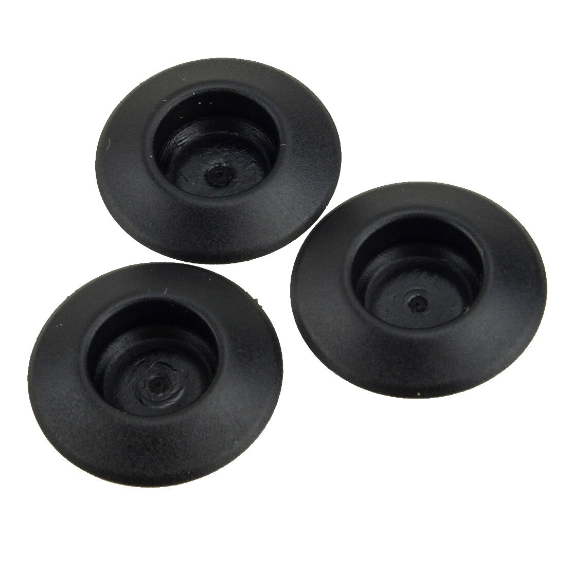 100pcs Black 1/2 Hole Flush Mount Plastic Body & Sheet Metal Plug Button v