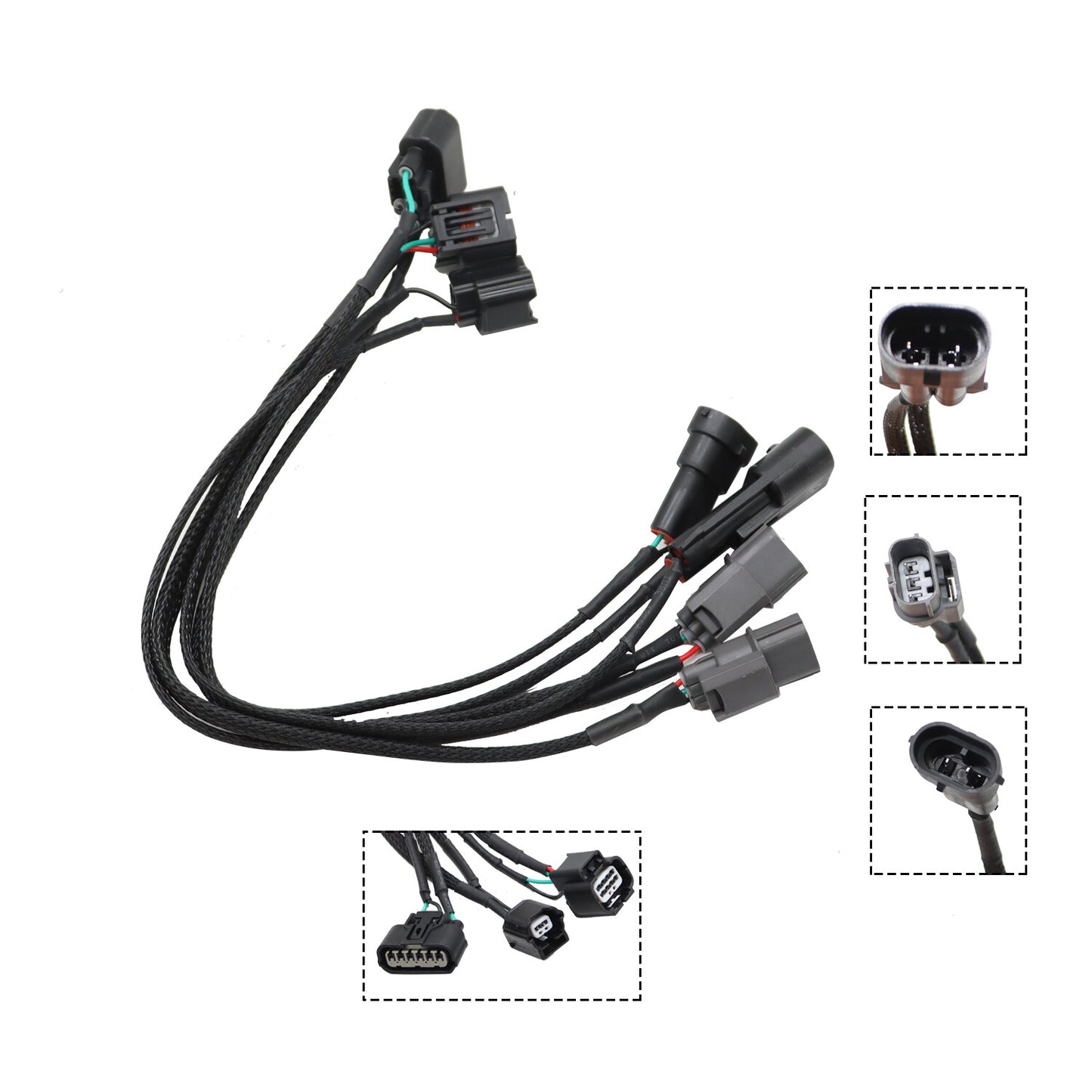 Headlight adapter wiring harness suitable for 2016 Accord sedans, halogen to LED.
