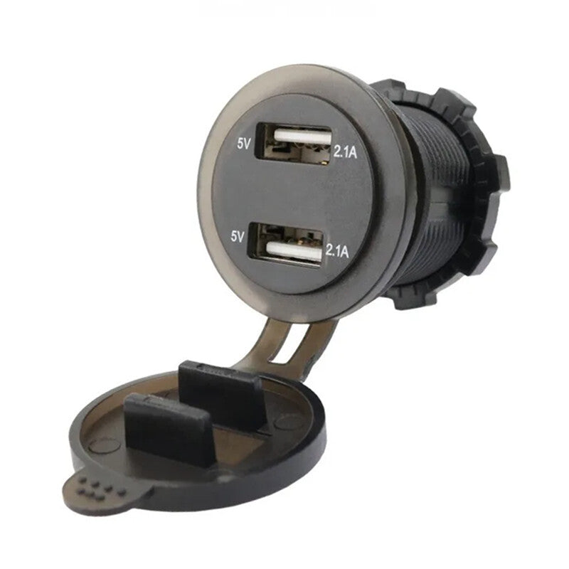 Car Dual USB Charger Splitter Power Adapter Digital Display Voltmeter Socket