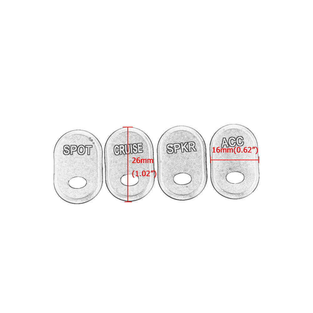 4 PCS Inner Fairing Panel Switch Button Caps for Harley 96-13 Road Electra Glide Q