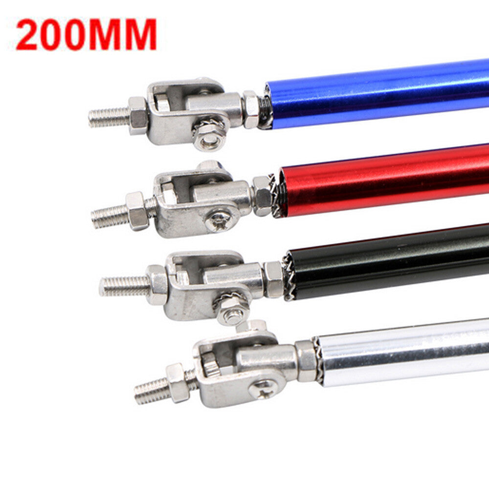 Adjustable 200MM Front Bumper Lip Splitter Rod Strut Tie Bar Support Kit 1 Pair Q