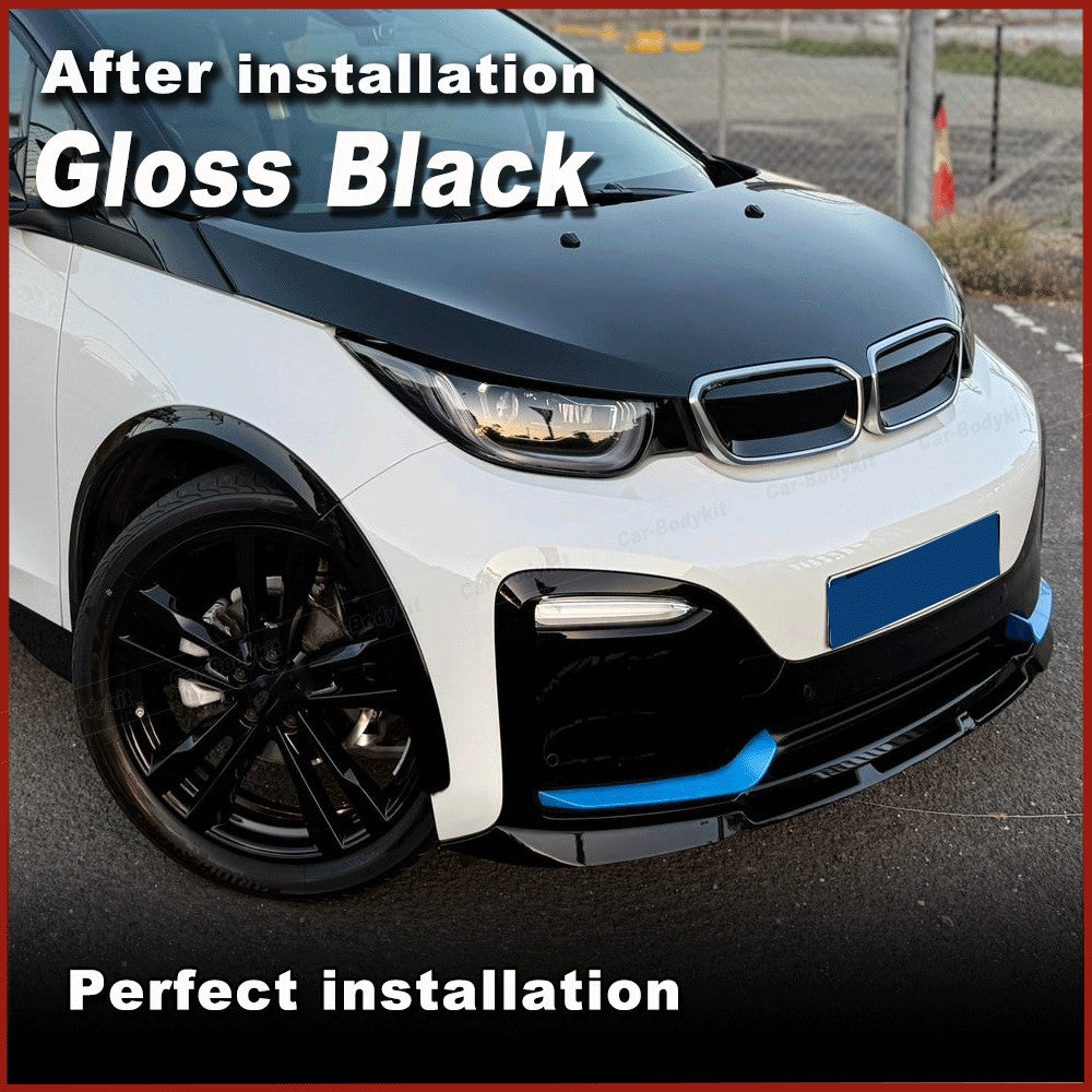 Fit for BMW i3 I3 Hatchback 2018-2020 Gloss Black Front Bumper Spoiler Chin Lip