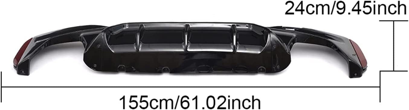 M5 Style Gloss Black Rear Diffuser for 2017-23 for BMW G30 5 Series with M Sport Bumper Q