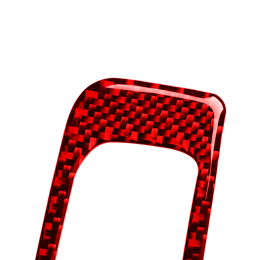 Red Car Rear AC Panel Trim Cover Interior Carbon Fiber Sticker for Audi Q7 16-19