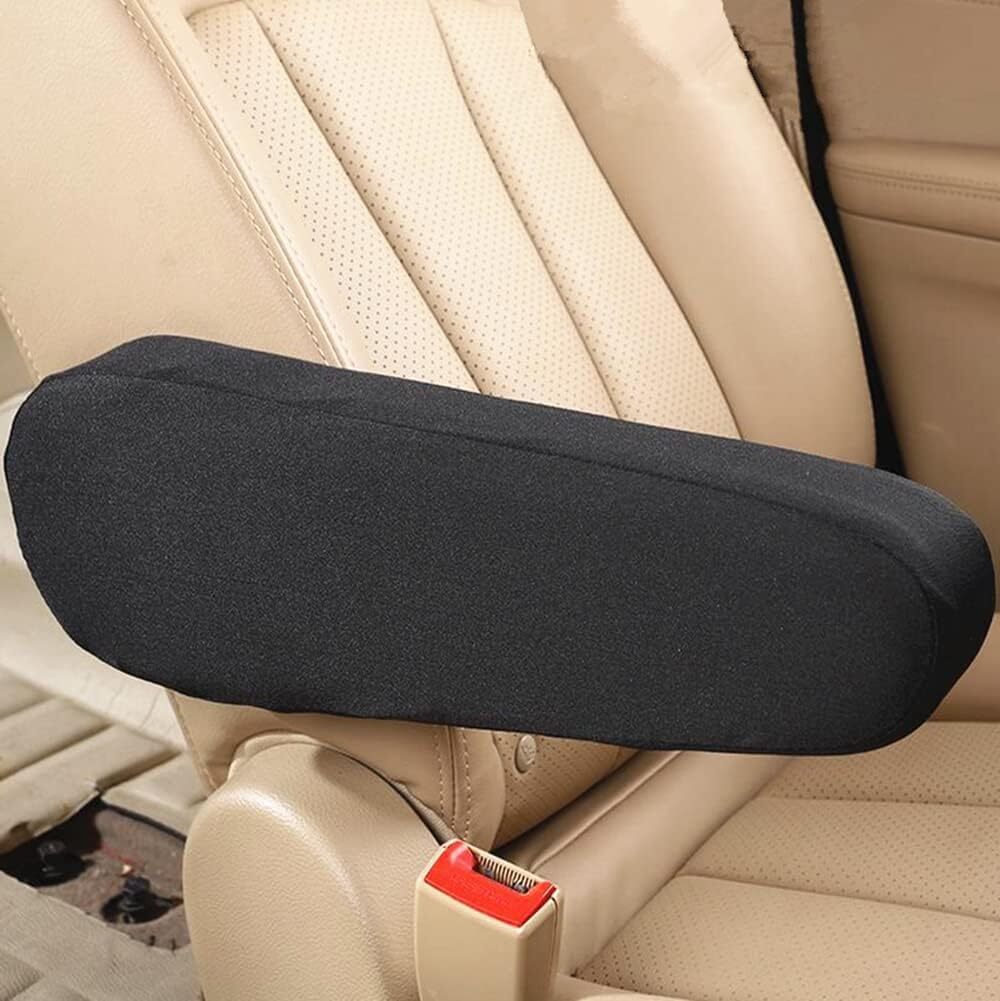 1 Pair Elastic Cloth Fabric Armrest Cover Universal for Car Auto Truck SUV Black