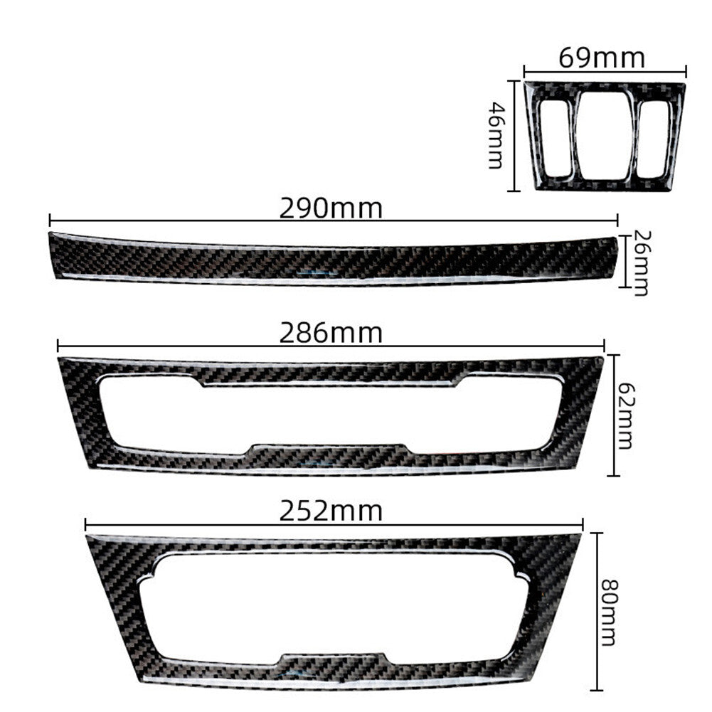 4x Red Carbon Fiber Door Handle Frame Cover Trim for Tiguan 2013-2017 v