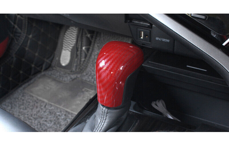 for Toyota for Avalon 2022-2023 Red Carbon ABS Console Gear Shift Knob Cover Trim 1P