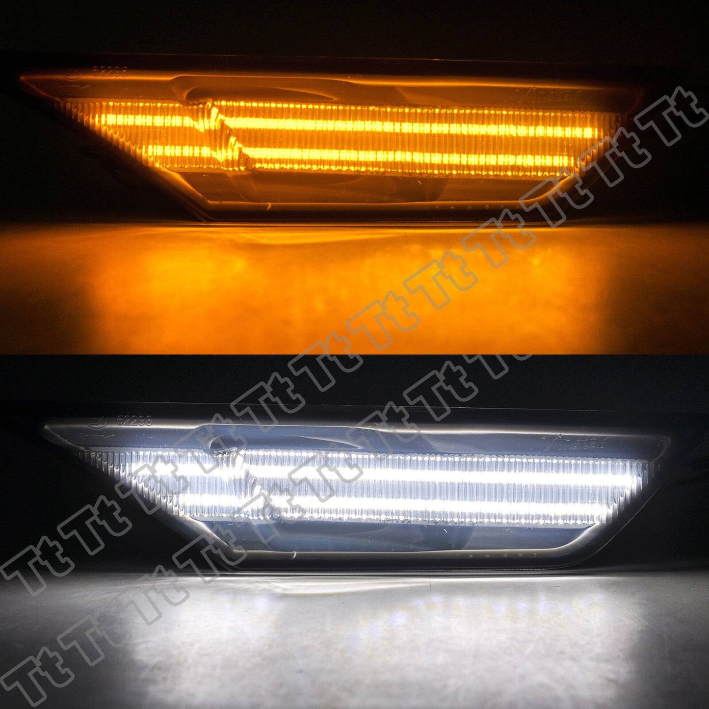 Suitable for 16-21 for Honda for Civic Hatchback LED Side Marker Light Turn Signal DRL Light Smoke - v
