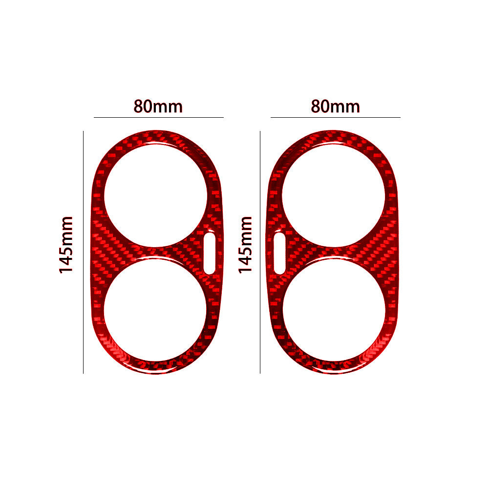 for Audi A42017-2019 Red Carbon Fiber Rear Ashtry Panel Decorative Cover Trim v
