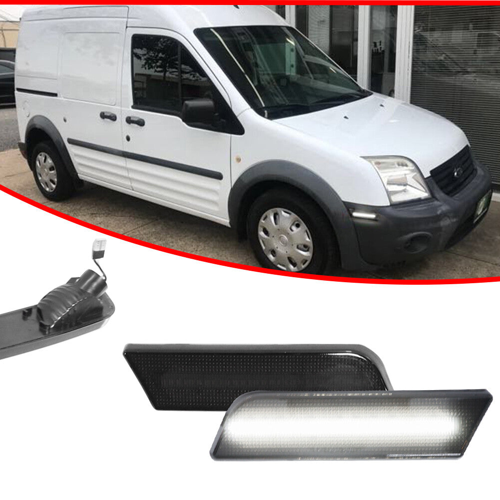 European style white LED side marker signal light set suitable for 10-13 Transit Connect- v