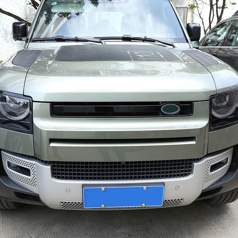 Gloss Black ABS Front Grill Moulding Trim Rod for Land Rover for Defender 2020-2023
