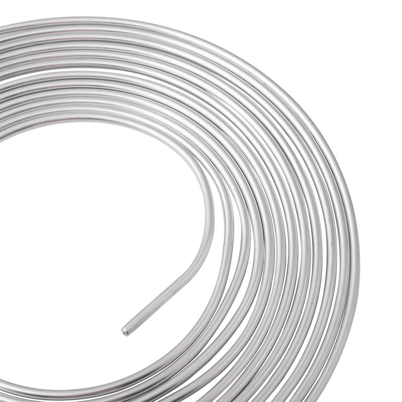 1 Set Galvanized Brake Line Tubing 3/16 25 Foot Coil Roll Fittings Silver v