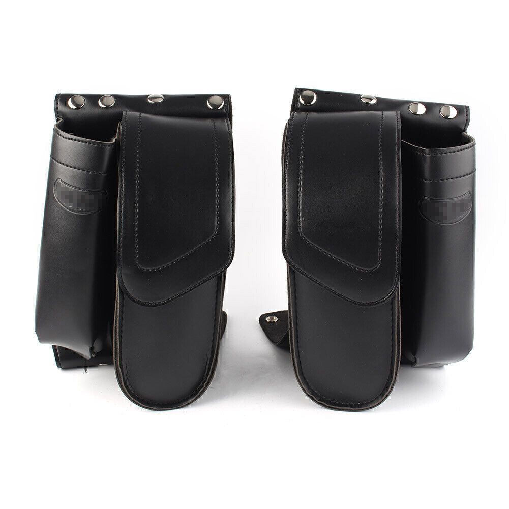 2pcs Saddlebag Guard Bag Water Bottle Set Fit for Harley Touring Road King Q