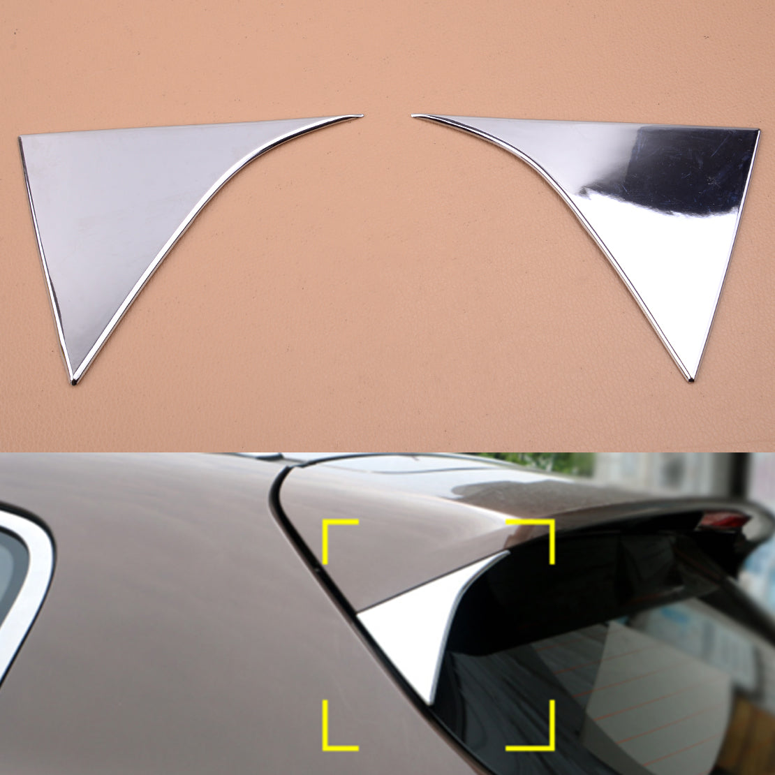 1Pair Rear Window Spoiler Trim Cover Fit for for Kia QL 2017-2020 v