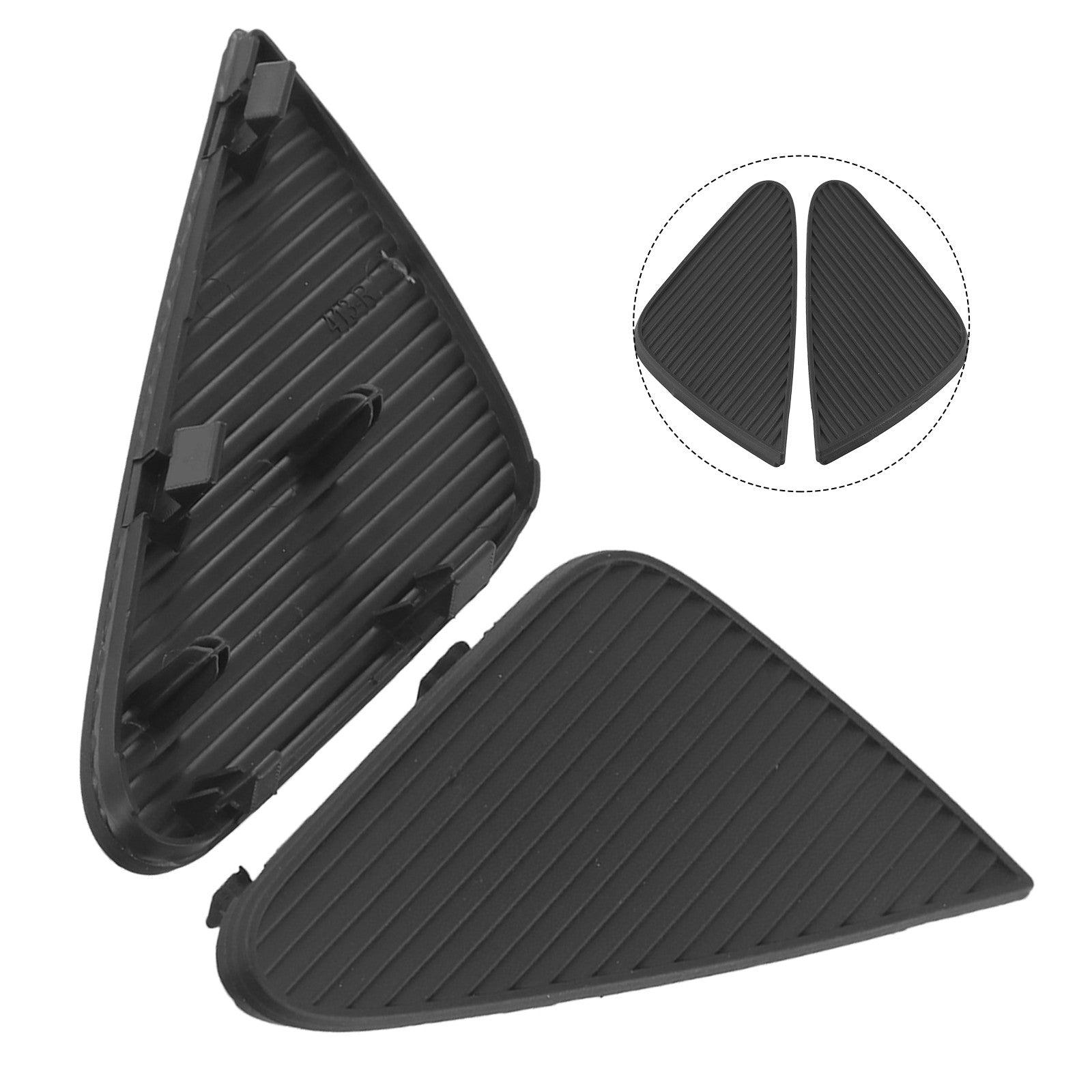 2x for Lexus IS IS250 IS350 2006-08 Front Fog Light Lamp Cover Black Cap Trim