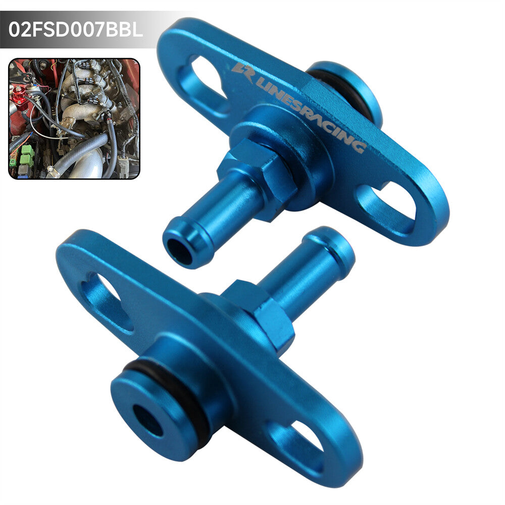 2PCS Fuel Rail Adapter With 6mm Tail for Mitsubishi Evo 1 2 3 ECLIPSE DSM CD9A