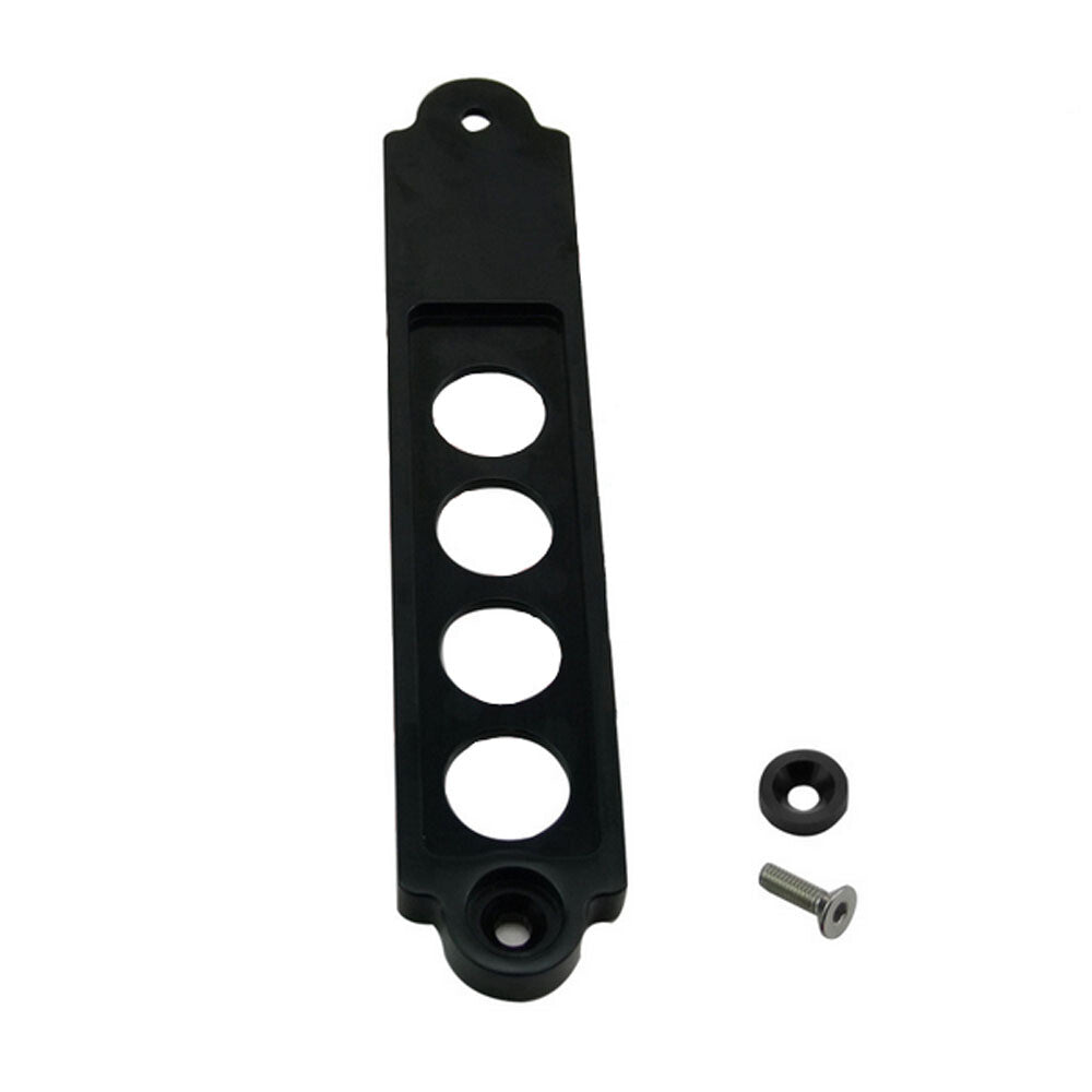 Black Car Battery Tie Down Bracket Clamp Holder 45 x 210mm 4 Hole Q