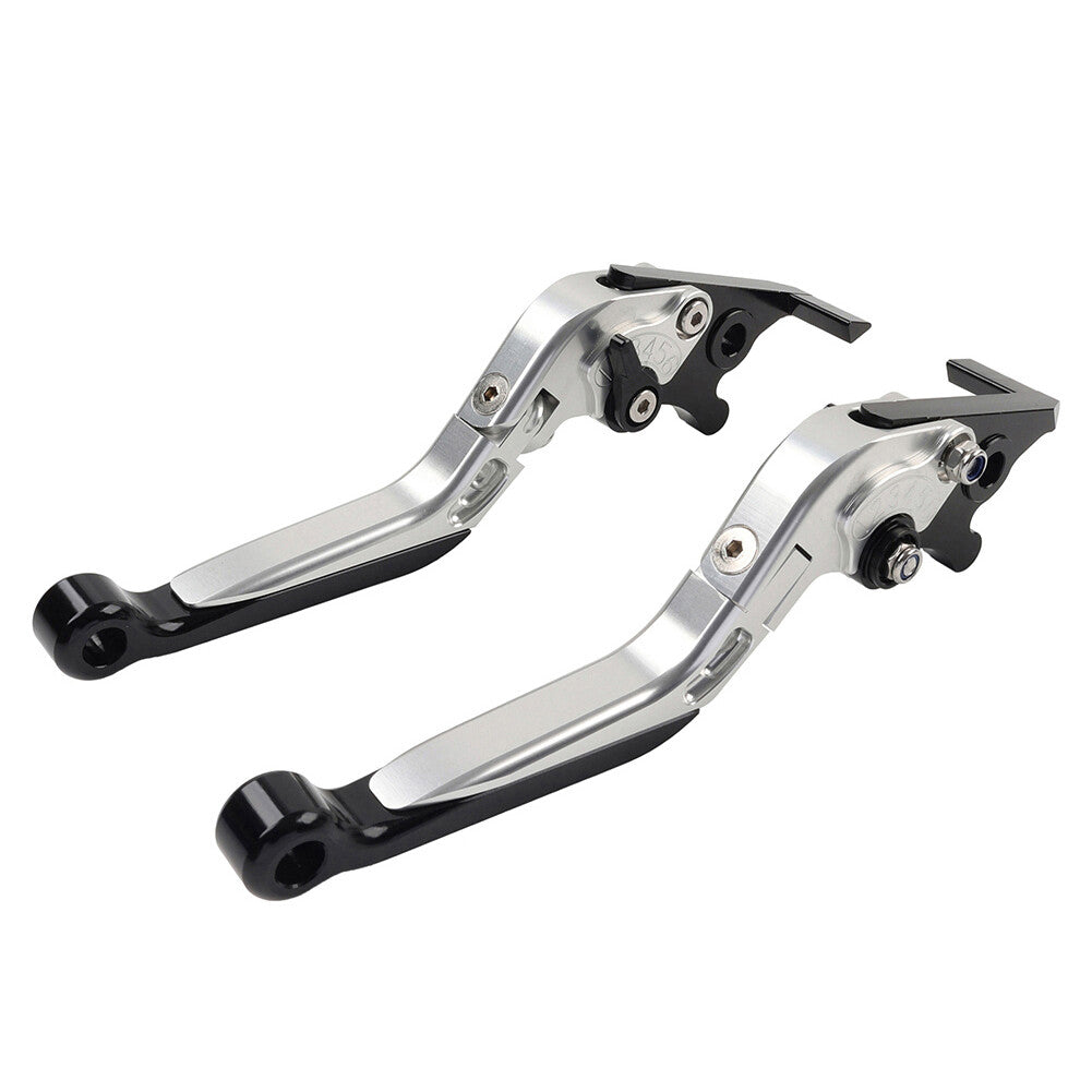 Folding Extendable Brake Clutch Levers for Suzuki GSXR600 GSXR750 11-21 Silver Q