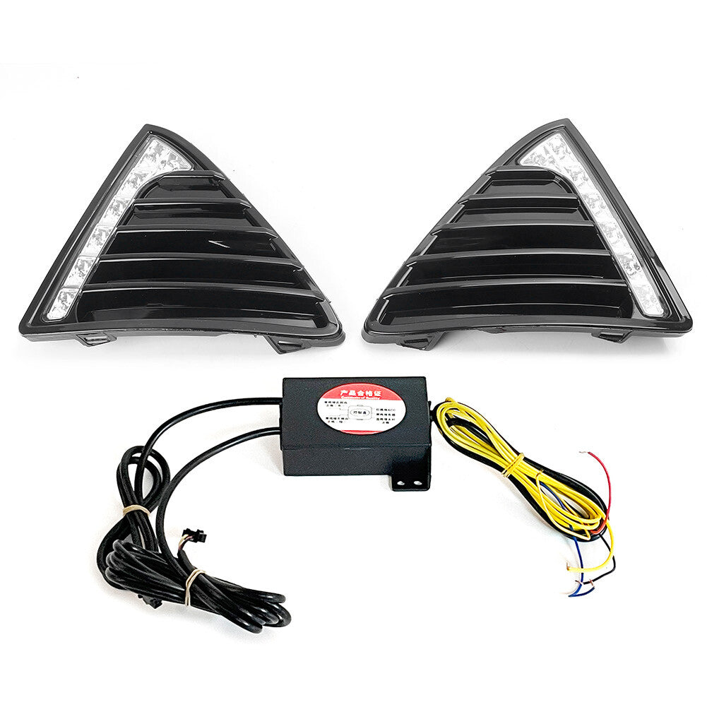  for ford  Focus 2012- 2014 w/ Turn Signal Lights DRL LED Daytime Running Light Q