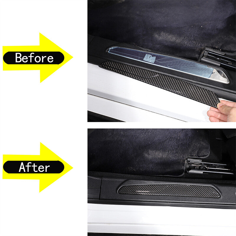 carbon fiber door and window trim for Alfa Romeo Giulia 2017-2021