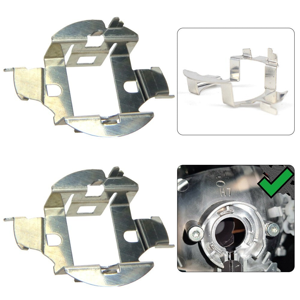 2* H7 HID Headlight Bulb Light Retainer Clip Adapter Holder for- for Mercedes v