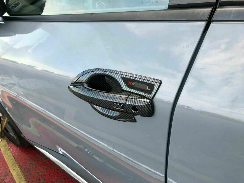 12X Carbon Fiber Door Bowl Handle Cover Trim for Nissan Rogue X-Trail 2021-2023